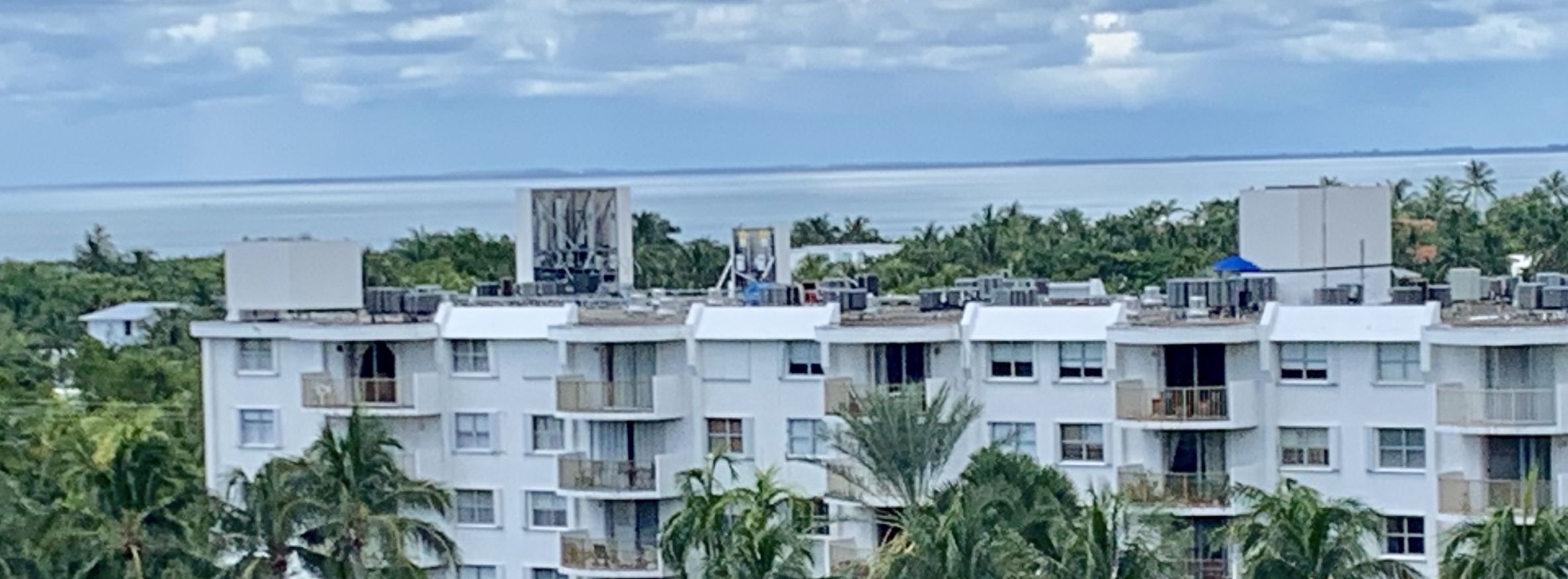 Cell phone towers on the roof of Cape Florida Condos on Sea View Drive